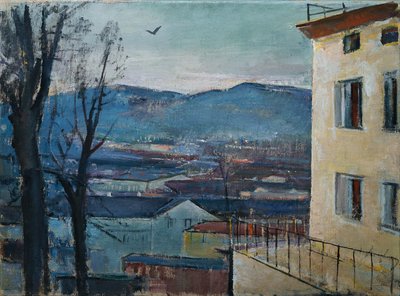 Paysage du soir à Salzbourg - Anton Faistauer