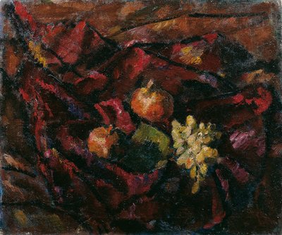 Nature morte avec raisins et pommes - Anton Faistauer