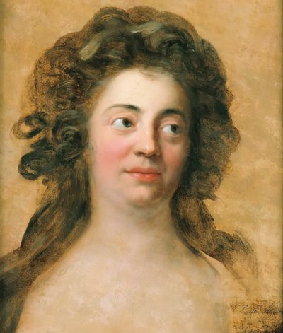 Portrait de Dorothea Friederike Schlegel 1764-1839, née Brendel Mendelssohn, vers 1790 - Anton Graff