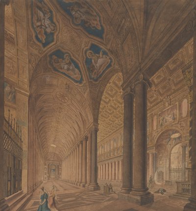 Vue intérieure de la basilique de Santa Maria Maggiore, Rome - Anton Hallmann