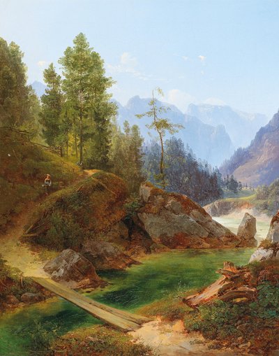 Vue des Hautes Alpes près de Weichselboden en Styrie - Anton Hansch