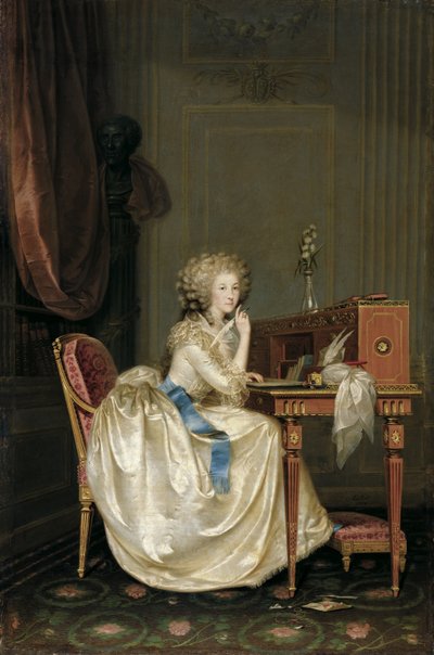 Portrait de Marie Louise de Savoie 1749-1792, princesse de Lamballe - Anton Hickel