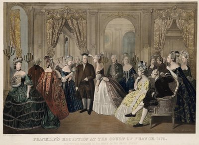 Réception de Franklin à la Cour de France, 1778, Respectueusement dédié au peuple des États-Unis - Anton Hohenstein