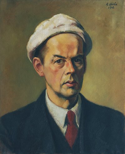 Autoportrait avec bonnet blanc - Anton Hula