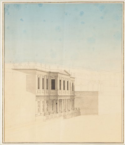 Vue du pavillon Sultane Hadigé à Defterdar Bournou - Anton Ignaz Melling