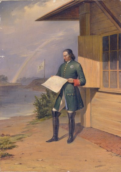 Pierre Ier sur la rive de la rivière Neva, 1843 - Anton Ivanovich Ivanov