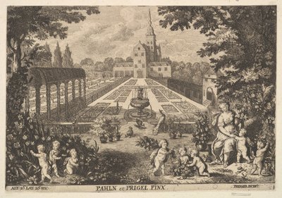 Flore avec putti dans un jardin - Anton Joseph von Prenner