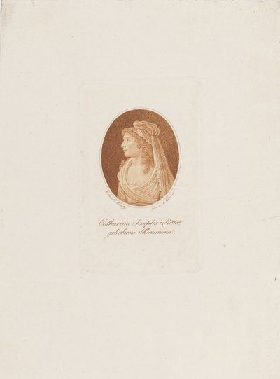 Portrait de Katharina Josepha Ritter, née Baumann 11763-1849, vers 1800 - Anton Karcher