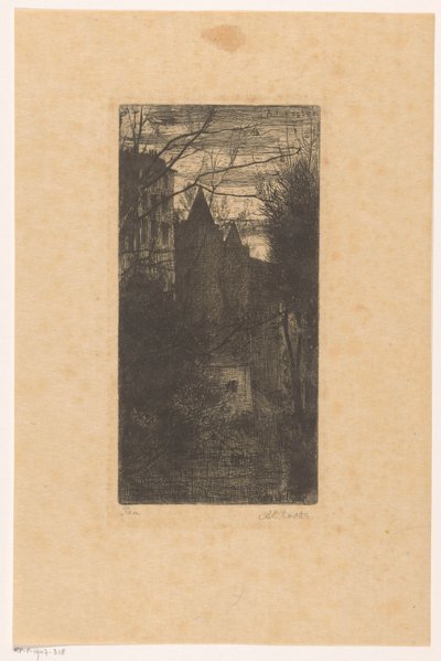 Château de Pau au crépuscule - Anton L. Koster (signed by artist)