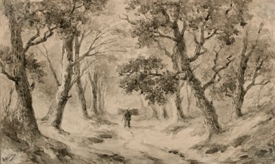 Un ramasseur de bois dans la forêt - Anton Mauve