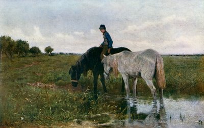 Abreuvement des chevaux, 1871 - Anton Mauve