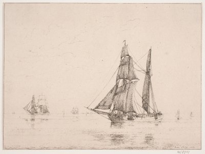 Un ketch par temps calme - Anton Melbye