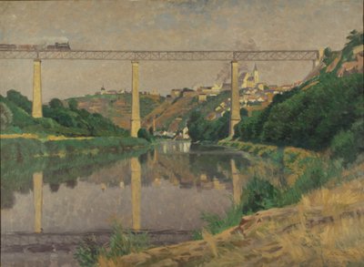 Slovène : Ville avec un pont ferroviaire - Anton Nowak