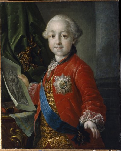 Portrait du Grand Duc Pavel Petrovich Romanov, enfant - Anton Pavlovich Losenko