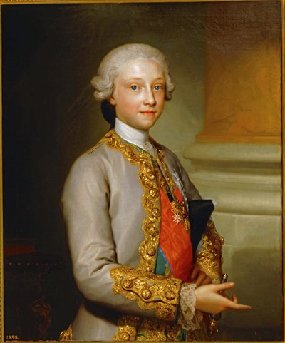 Infant Gabriel de Bourbon … (painting on canvas) - Anton Raphael Mengs