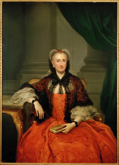 La reine Amalia de Savoie, épouse de Charles III (peinture sur toile) - Anton Raphael Mengs