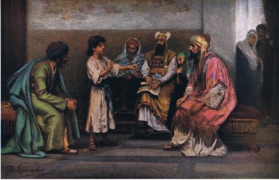 Christ avec les docteurs dans le temple, de Hulberts Story of the Bible publié par The John Winston Company, 1932 - Anton Robert Leinweber