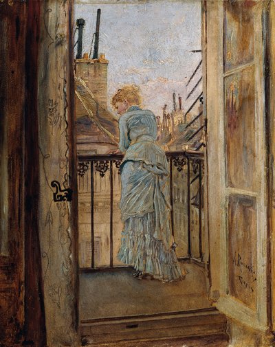 Sur le balcon - Anton Romako
