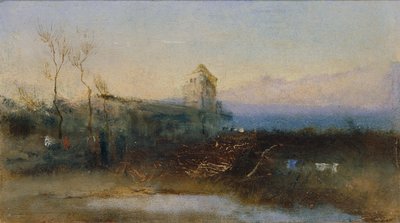 Paysage avec château - Anton Romako