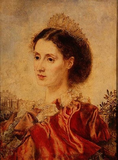 Portrait de Mme Henry Francis Makins en costume de fantaisie - Anton Romako