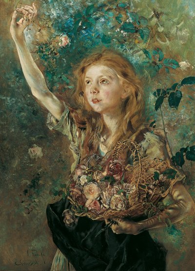 La cueilleuse de roses, vers 1883-1884 - Anton Romako