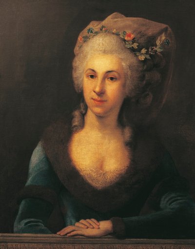 Autriche, Vienne, Portrait de Marianne von Martines chanteuse et compositrice, élève de Franz Joseph Haydn - Anton von Maron