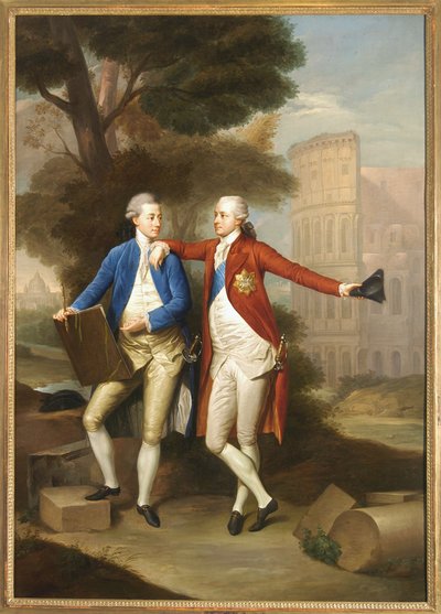 Les comtes Franciszek et Kazimierz Rzewuski à Rome, 1772 - Anton von Maron