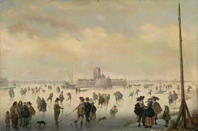 Scène de patinage - Antoni (1594 1641) Verstralen