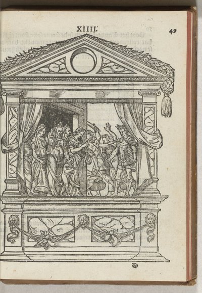 Troisième échafaudage décoré avec scène : le prince libère les vertus de la captivité - Antoni van Leest