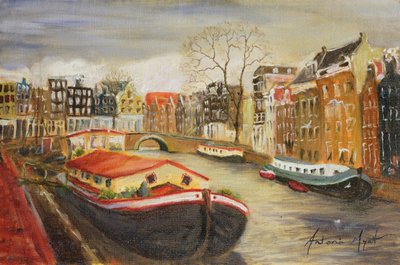Maison-bateau rouge, Amsterdam, 1999 - Antonia Myatt