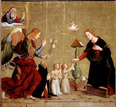 Annonciation avec le cardinal Juan de Torquemada - Antoniazzo Romano