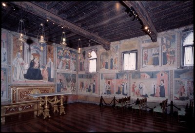 Vue générale de la vie de Sainte Francesca romaine (fresque) - Antoniazzo Romano