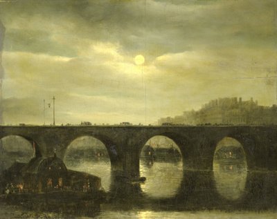 Un des ponts sur la Seine, Paris, au clair de lune - Antonie Waldorp