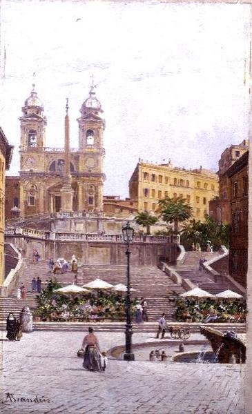 Les escaliers espagnols, Rome - Antonietta Brandeis