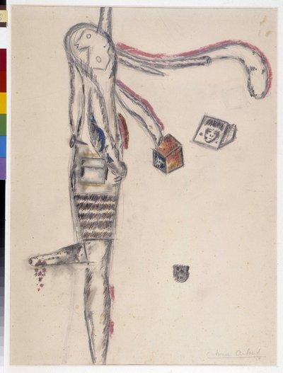 Dessin par Antonin Artaud (1896-1948). 1945 Dim cm 63X48 Musée Cantini, Marseille - Antonin Artaud