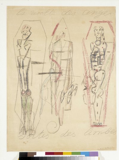 La révolte des anges sortant des limbes. Dessin par Antonin Artaud (1896-1948) - Antonin Artaud