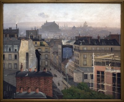 Paris vu de Montmartre. Sur le mur de l