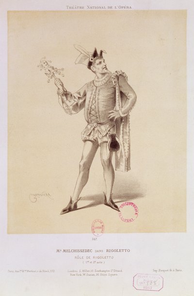 Portrait de M. Melchissedec en Rigoletto dans Rigoletto de Verdi - Antonin Marie Chatiniere