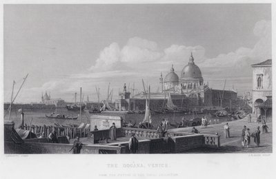 La Dogana, Venise (gravure) - Antonio (after) Canaletto