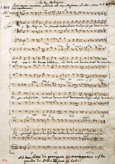 Partition musicale autographe de l