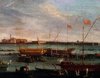 Le Bucentaure au Lido de Venise - Antonio (studio of) Canaletto