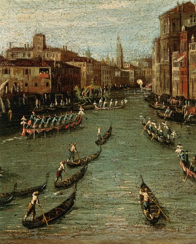 La Régate Historique : Gondoles sur le Grand Canal - Antonio (studio of) Canaletto
