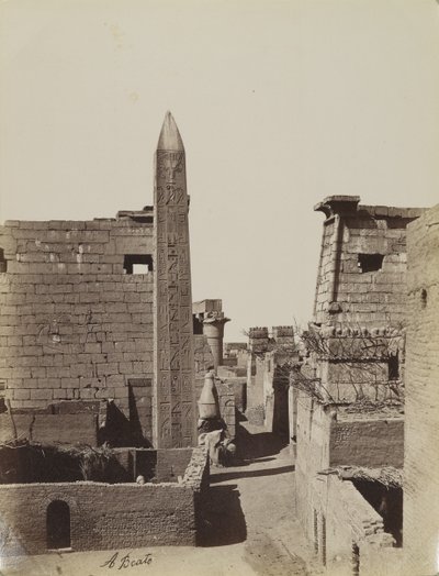 Obélisque et pylône de Ramsès - Antonio Beato