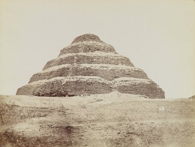 Pyramide de Saqqarah, vue du sud-est de la pyramide à degrés - Antonio Beato
