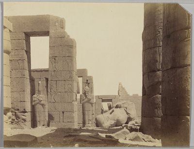 Ramesseum avec la statue - Antonio Beato