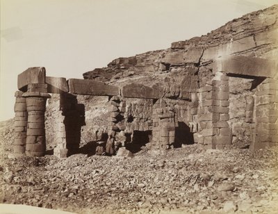 Temple de Gerf Hussein, vue du nord-est montrant la cour du temple - Antonio Beato