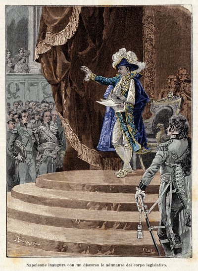 Napoléon Bonaparte ouvre par un discours les séances du corps législatif - Antonio Bonamore