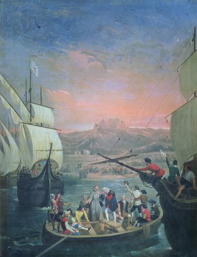 Départ de la Santa Maria, la Pinta et la Nina de Palos en 1492 - Antonio Cabral Bejarano
