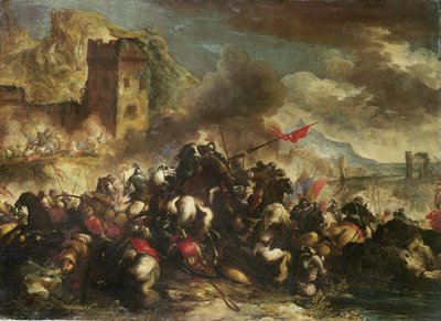 Escarmouches de cavalerie entre Croisés et Turcs - Antonio Calza