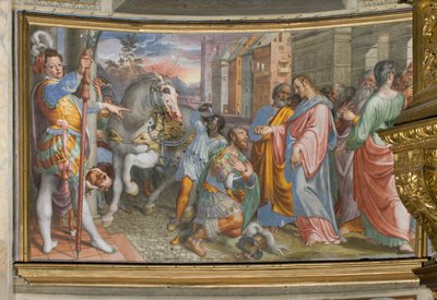 Abside, Antonio Campi, Rencontre de Jésus avec le centurion Cornelio 1582-84 - Antonio Campi
